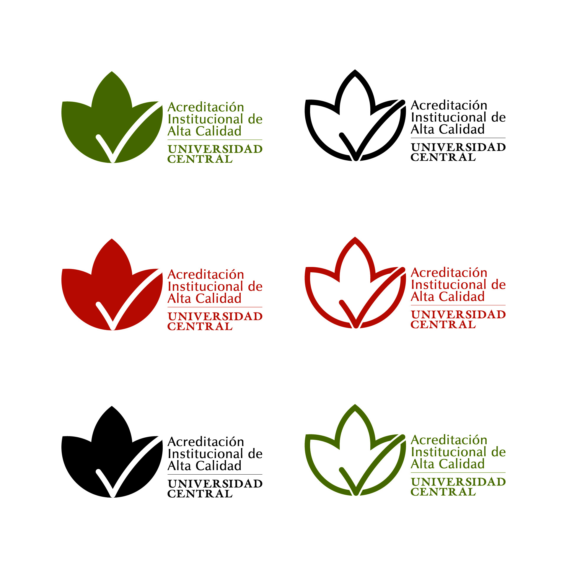 Diseño de Identidad Visual y Logotipo para la marca Acreditación Institucional de Alta Calidad - Universidad Central