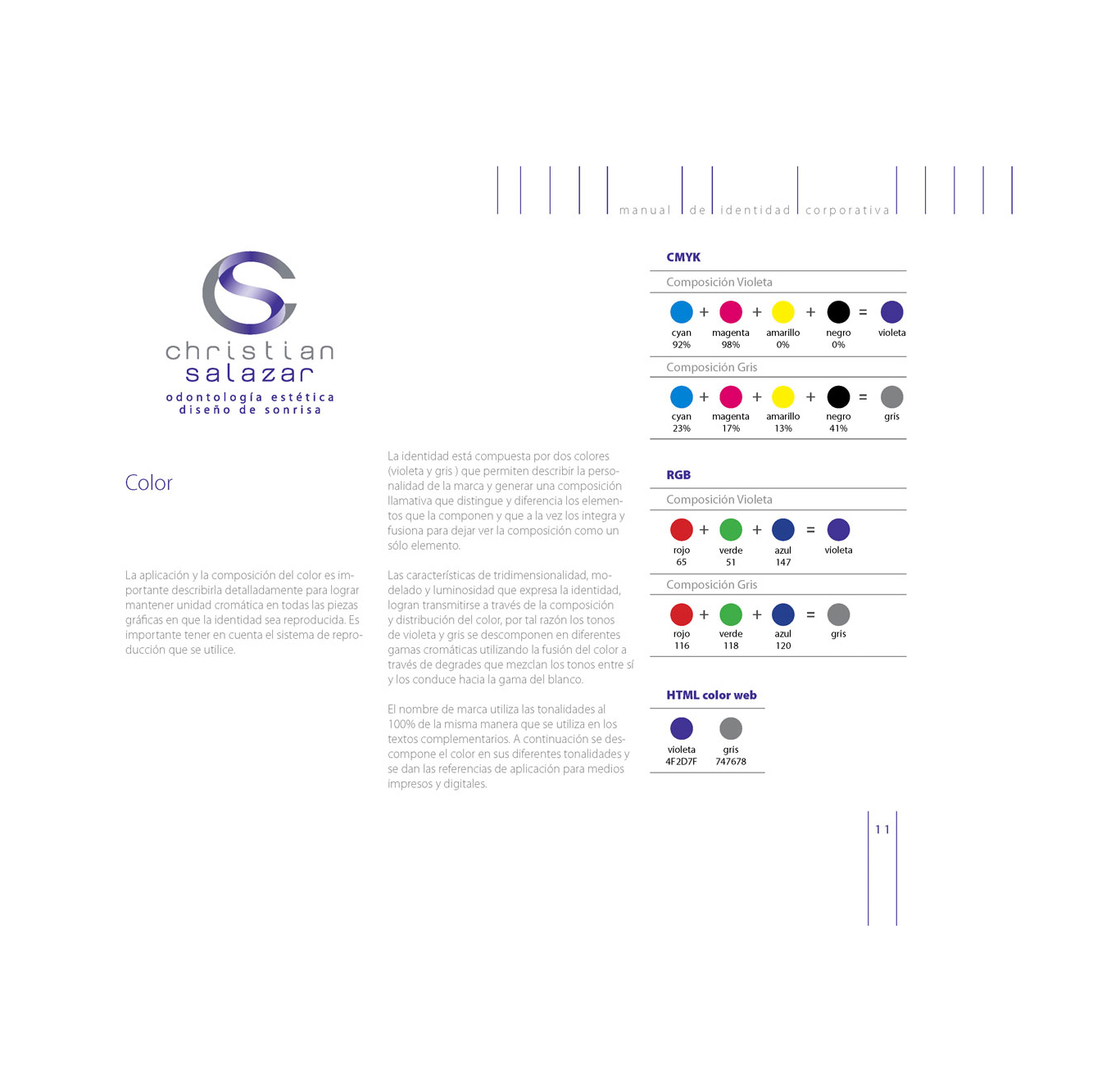 Diseño de Identidad Visual y Logotipo para la marca Christian Salazar Odontología Estética
