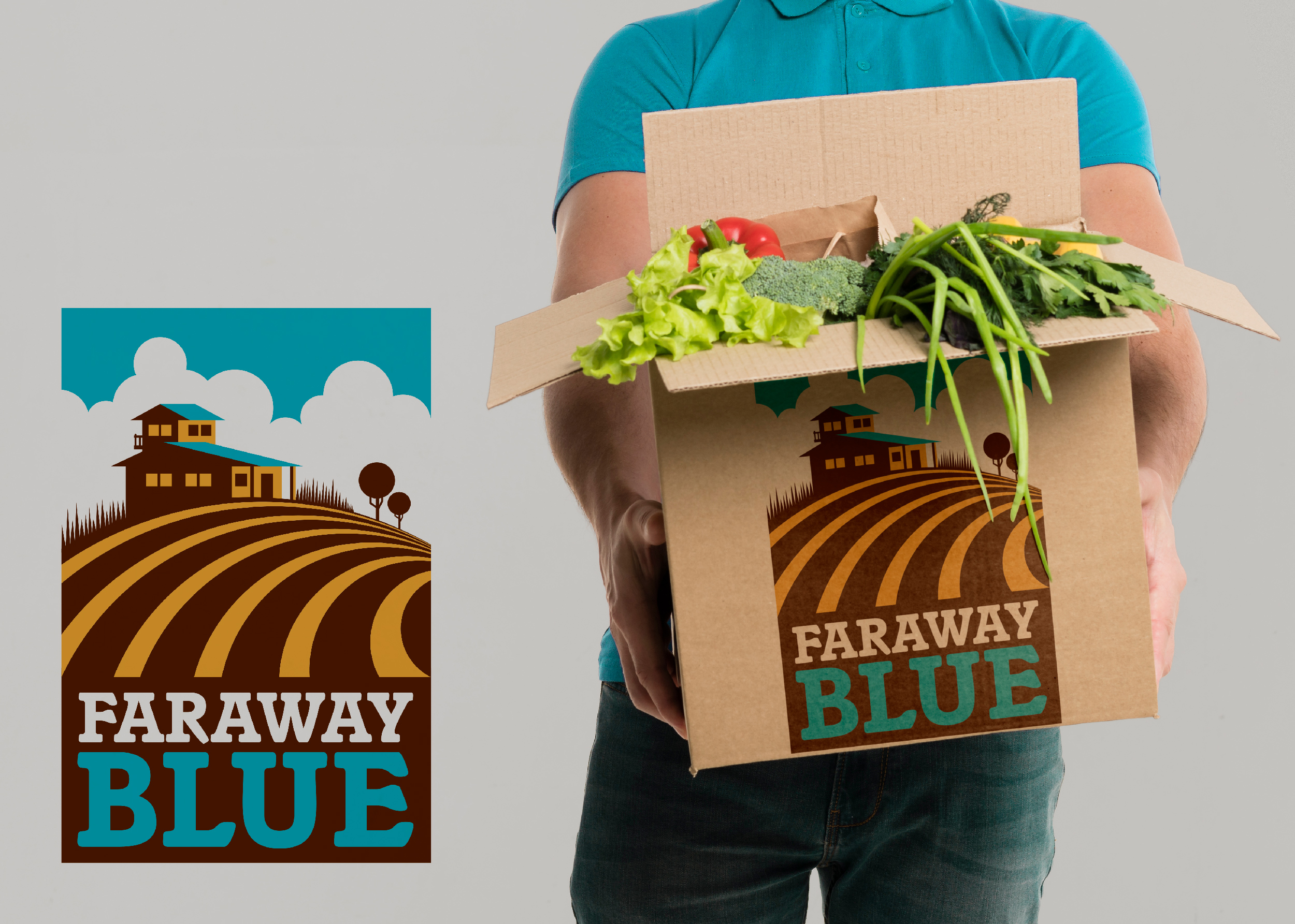 Diseño de Identidad Visual y Logotipo para la marca Faraway Blue