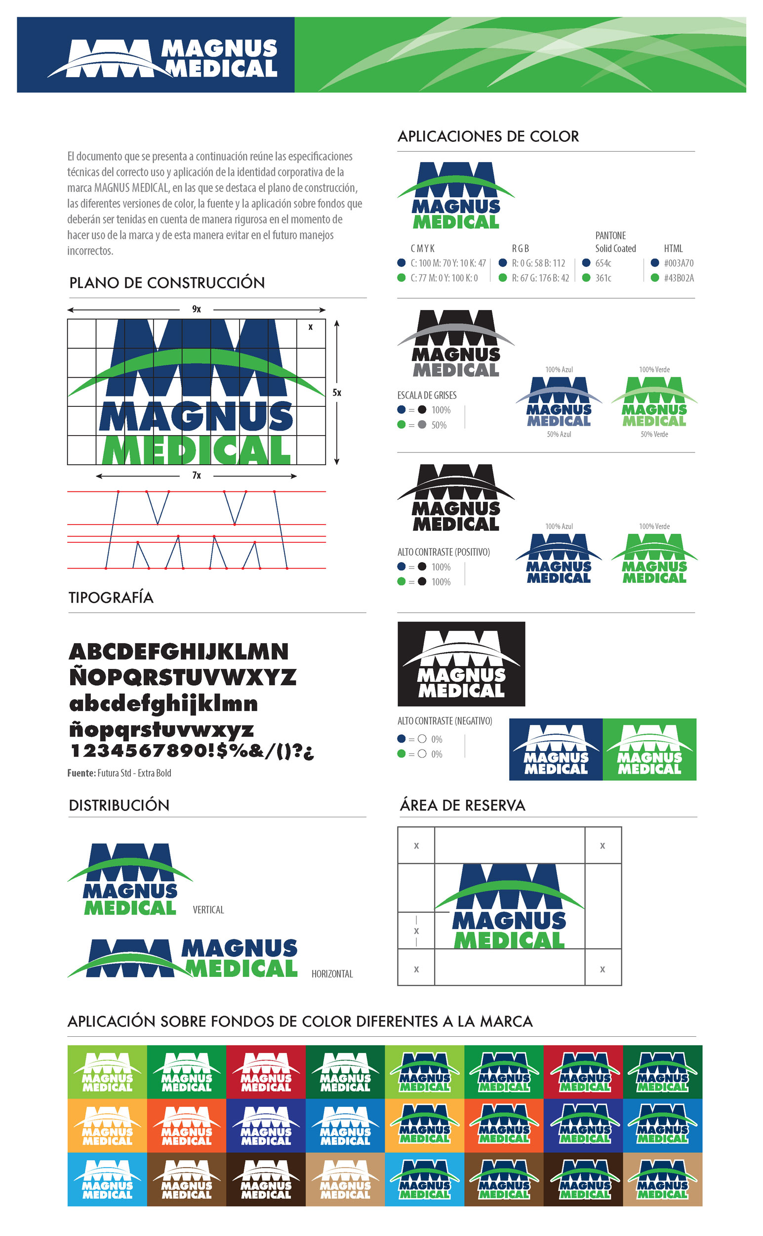 Diseño de Identidad Visual y Logotipo para la marca Magnus Medical