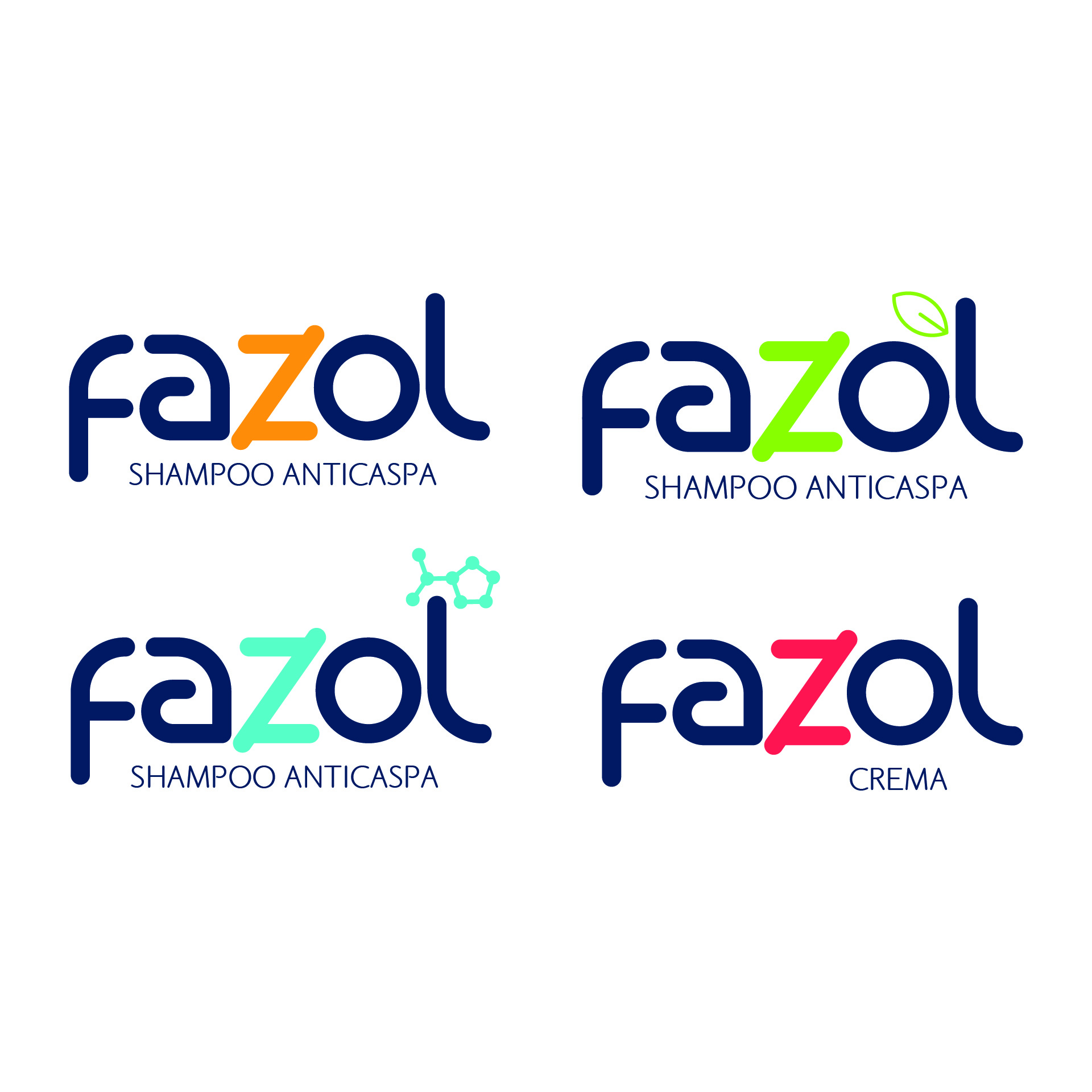 Diseño de Identidad Visual y Logotipo para la marca de Shampoo Anticaspa Fazol